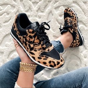 New Balance X J. Crew 996 Leopard Calf Hair Sneaker